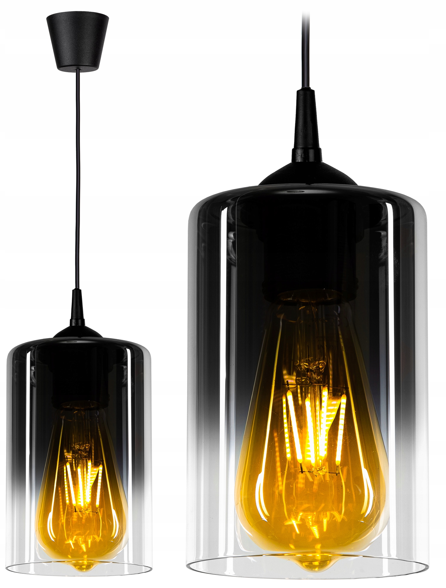 

Szklana Lampa Wisząca Sufitowa Żyrandol Plafon Led