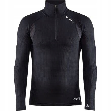 Męska Koszulka Krótki Zamek Craft Active Extreme X Zip Ls r.L Czarny
