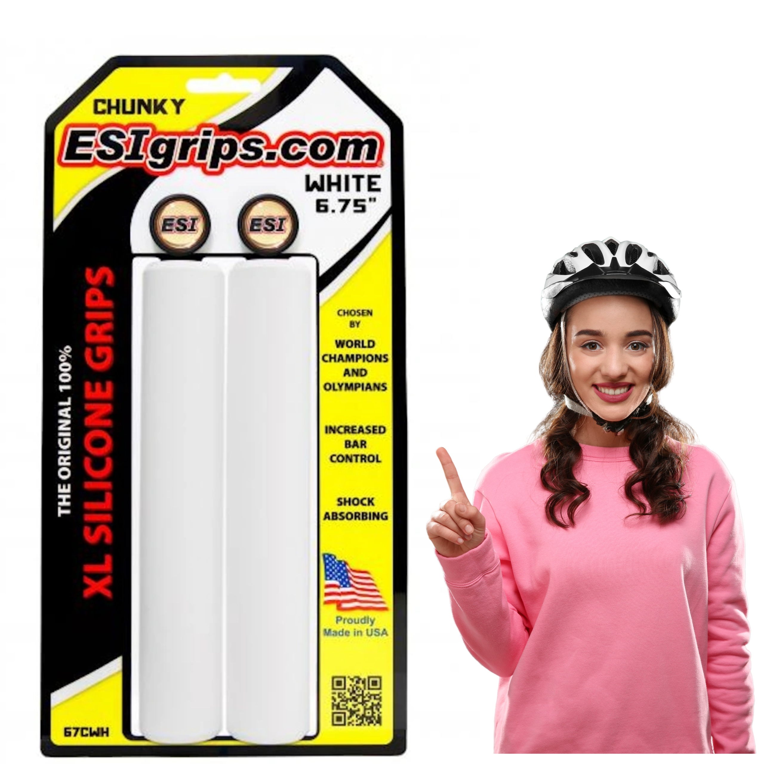 Gripy rowerowe Esi Chunky XL white