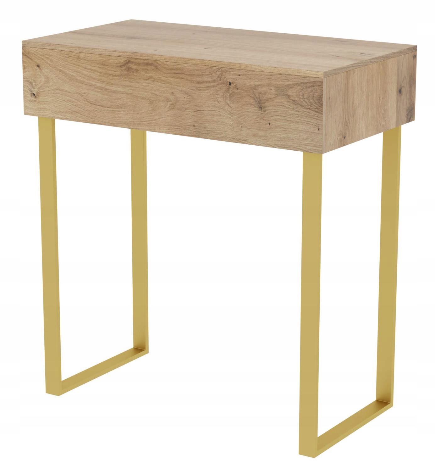Toaletka konzola „lena“ dub artisan 75 cm, zlatá, U, kovová