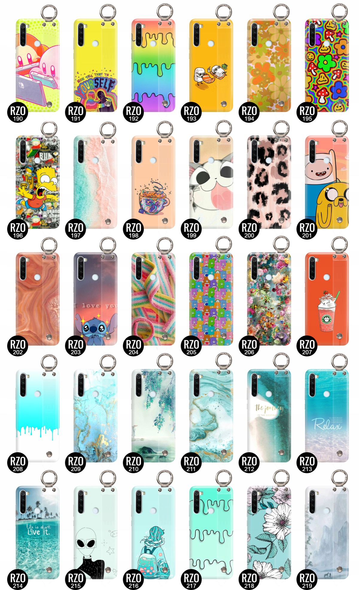 Etui z Paskiem do XIAOMI REDMI NOTE 8T Modne Wzory Typ plecki