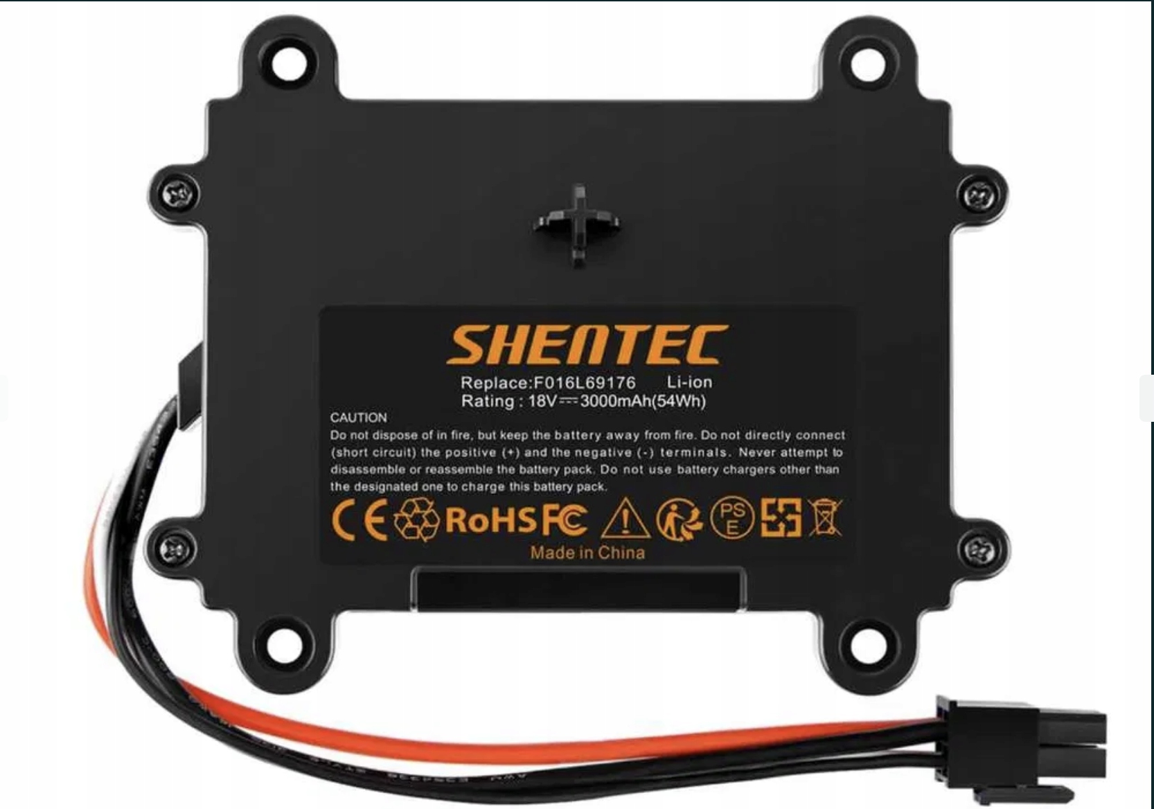 Shentec 18V 3000 mAh lithium-iontová Akumulátor pro sekačku Bosch Indego 18 V