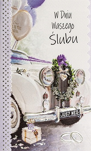 

Kartka na ślub z życzeniami retro A6117