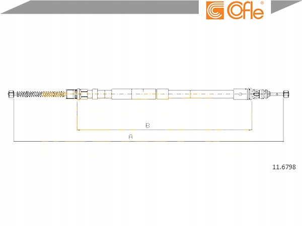 трос тормоза ручного renault Cofle