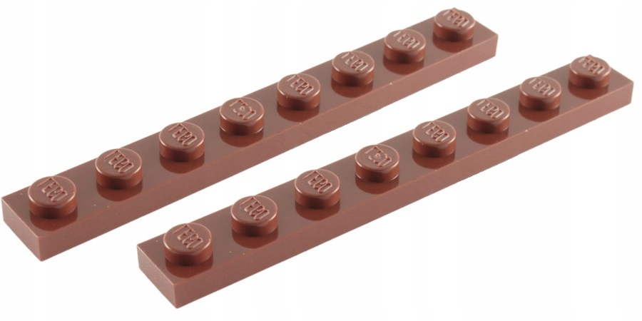 

Lego Płytka 1x8 Brązowa (3460/4216945) 2szt