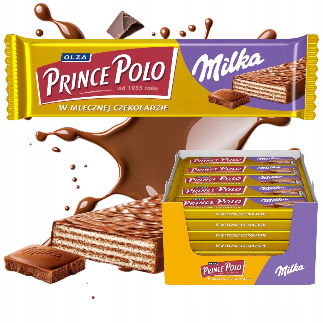 wafle Prince Polo Milka XXL 35*45g Mondelez