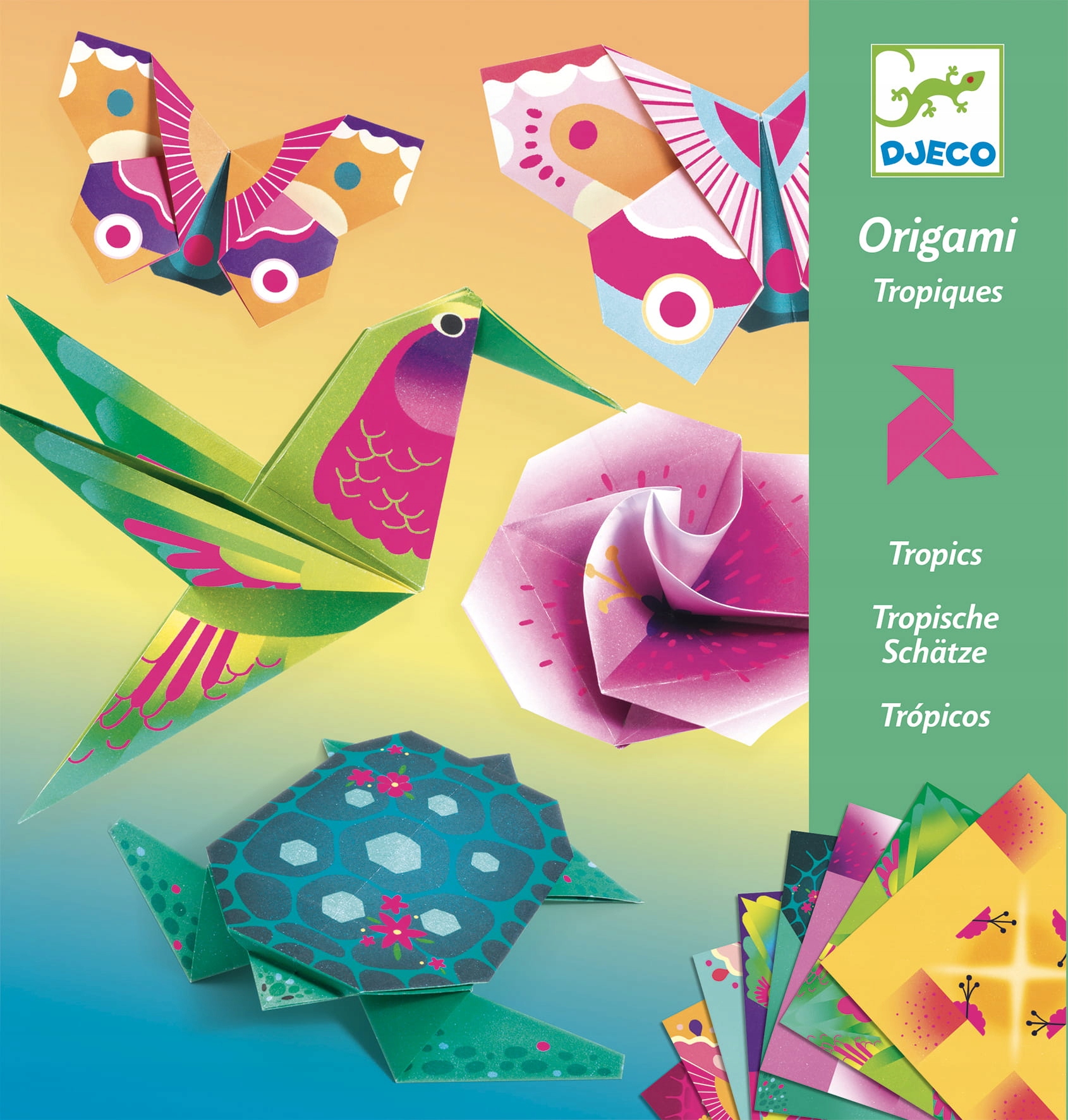 

Djeco neonowe origami Tropiki zwierzęta ptaki