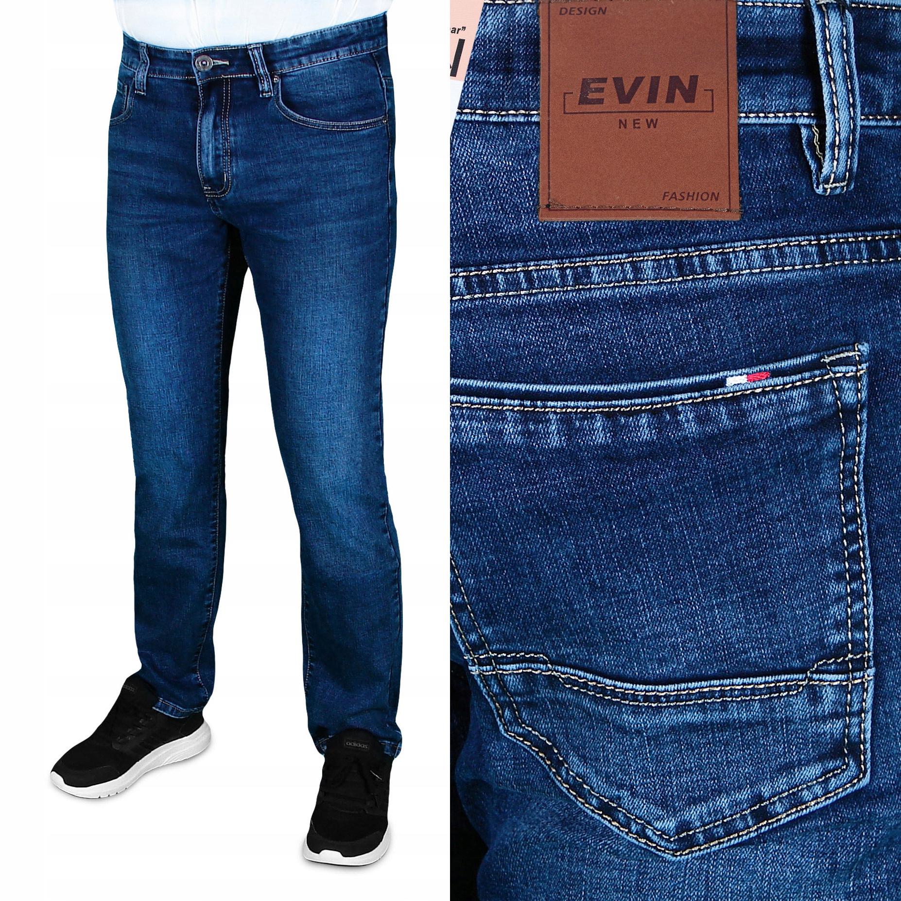SPODNIE MĘSKIE JEANSOWE W 47 L 30 W120-122 cm • Cena, Opinie Allegro