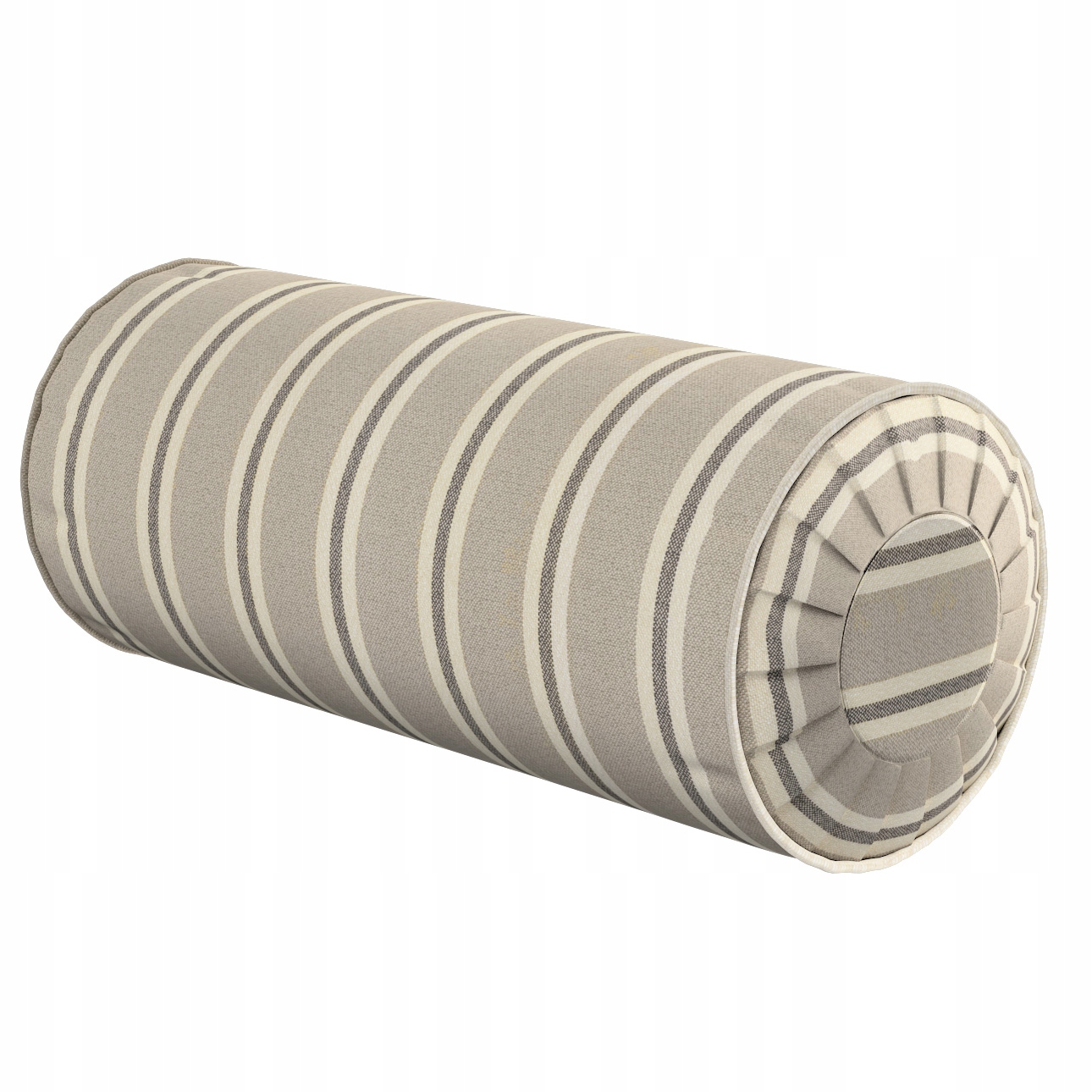 Polštář váleček s záložkami Ø20 x 50 cm béžový