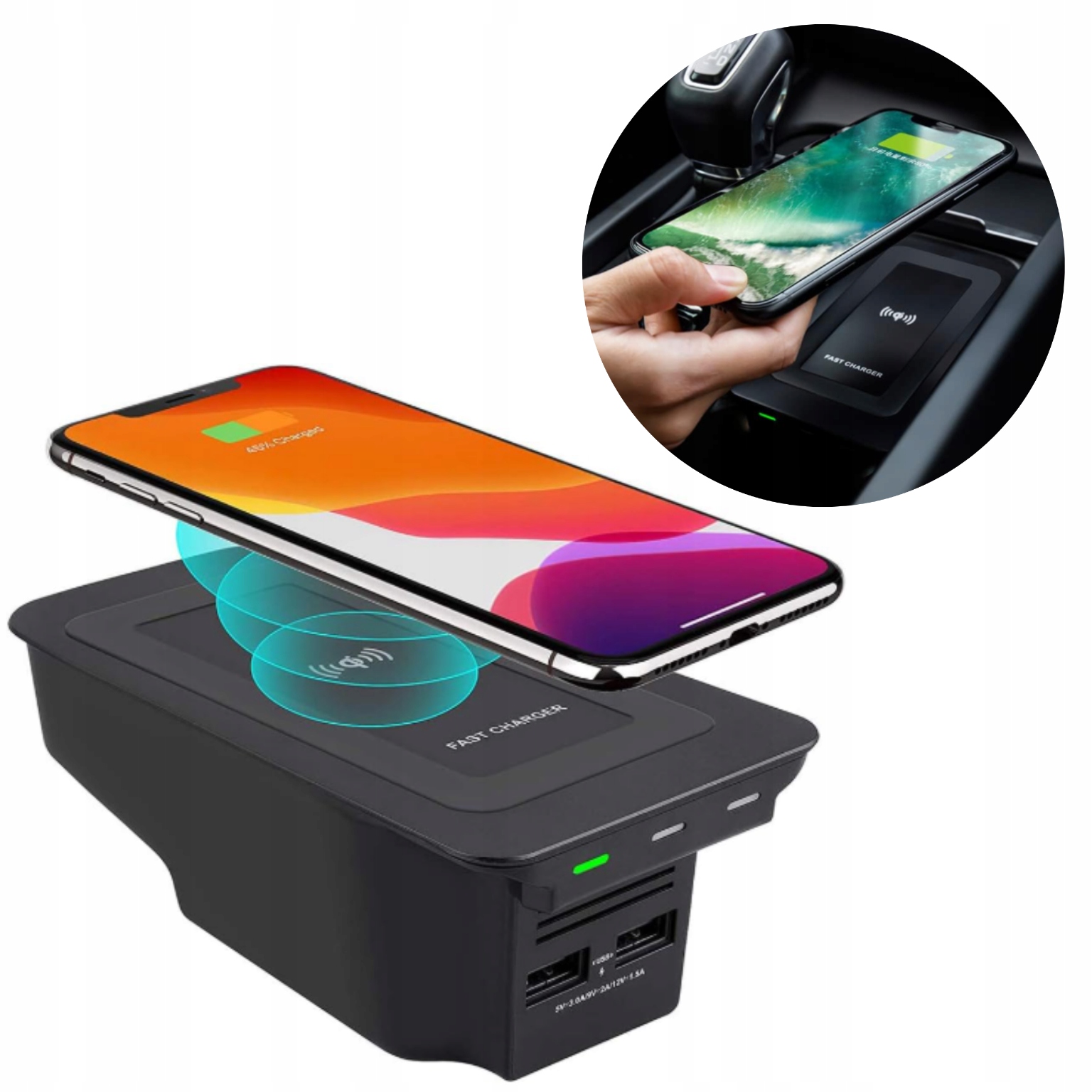 Bezdrátová Indukční Nabíječka Do Volvo Auta 15W XC90 S90 XC60 S60