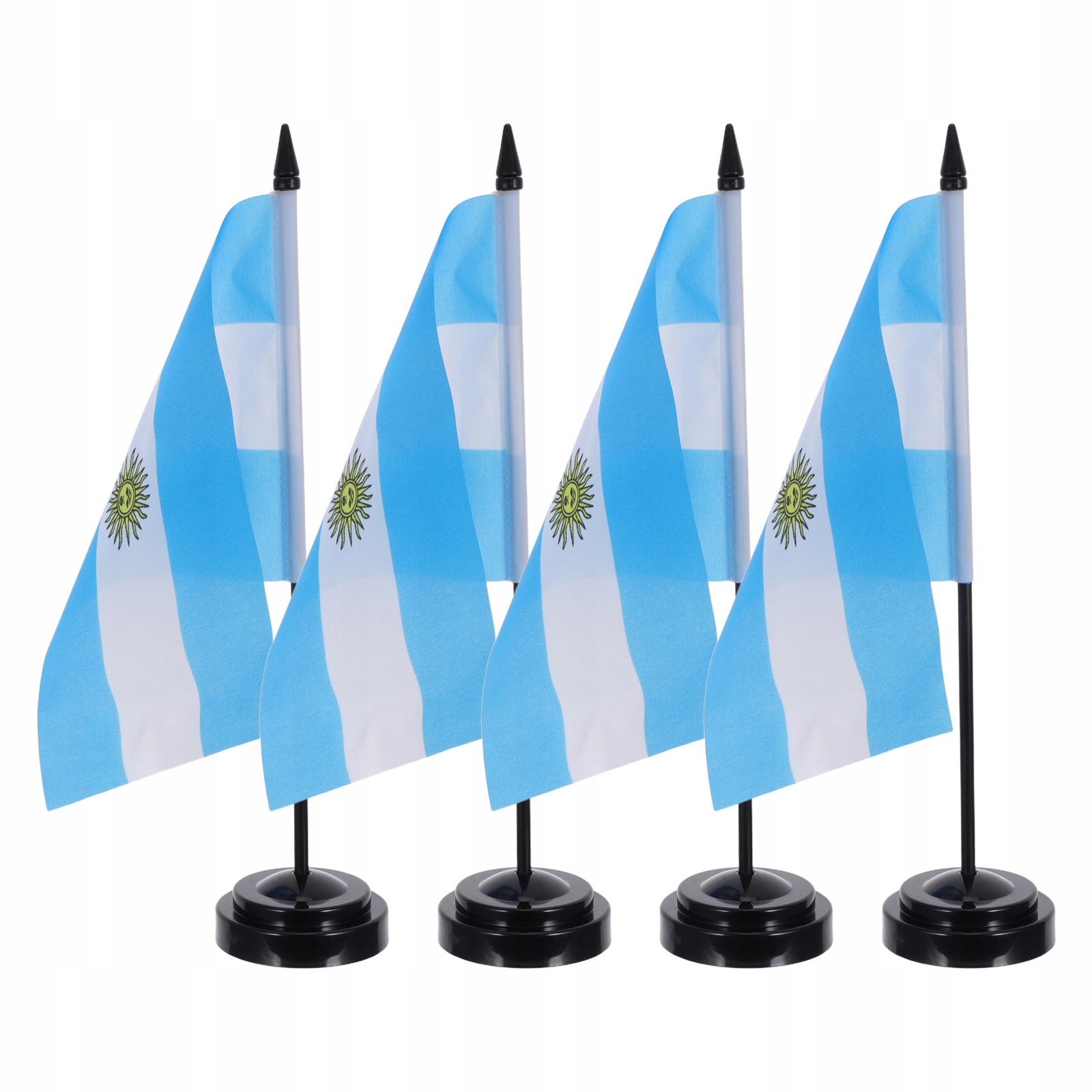 Zestaw 4 Flag Biurkowych Argentyny Do Ozdoby Biura I Imprez