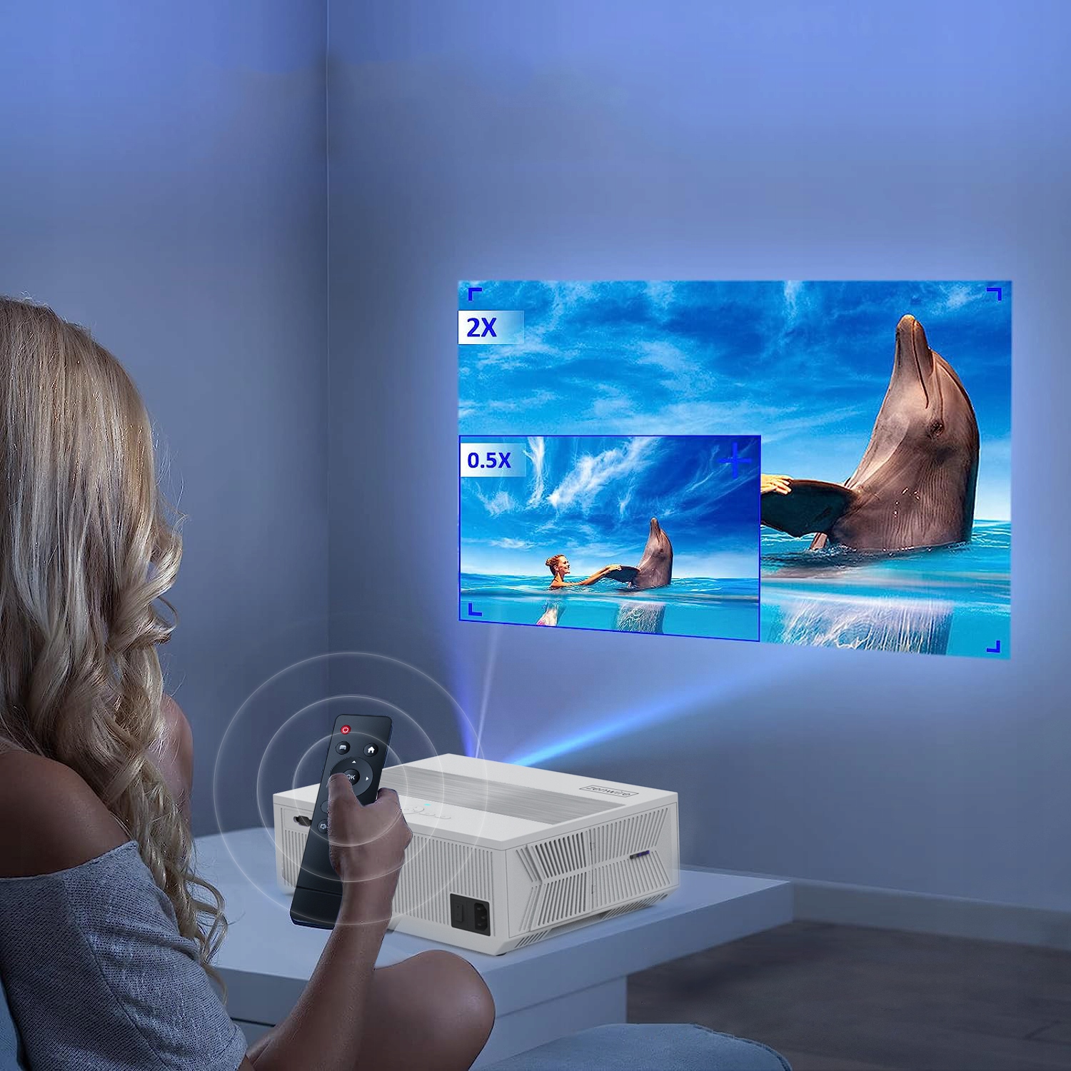 Projektor Rzutnik LED Android WiFi 5G SMART TV FULL HD 4K 13500lm Bluetooth Technologia wyświetlania LED