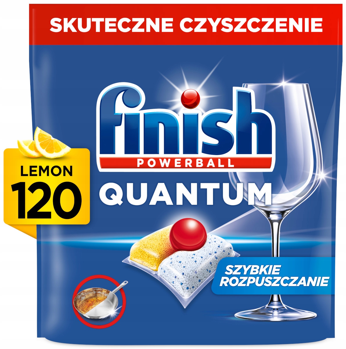 Levně Finish Kapsle do myčky Powerball Quantum All in One lemon 120 kusů