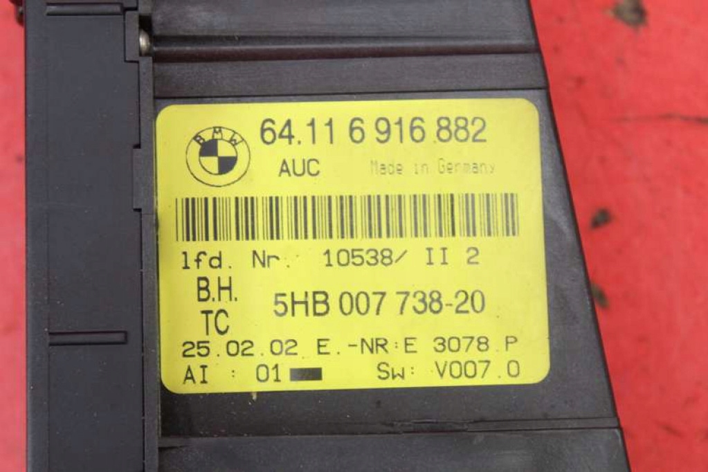 control panel air conditioning devices KLIMY 6916882 BMW E46 97-03