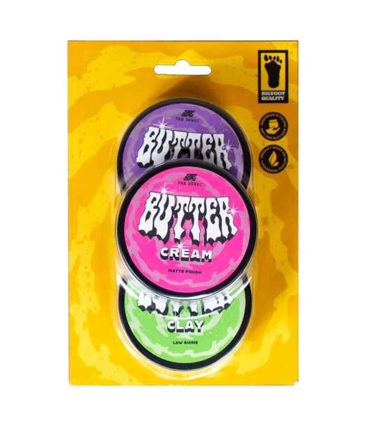 Dla Faceta Pan Drwal Butter Zestaw Pomada, Glinka, Krem Do Włosów