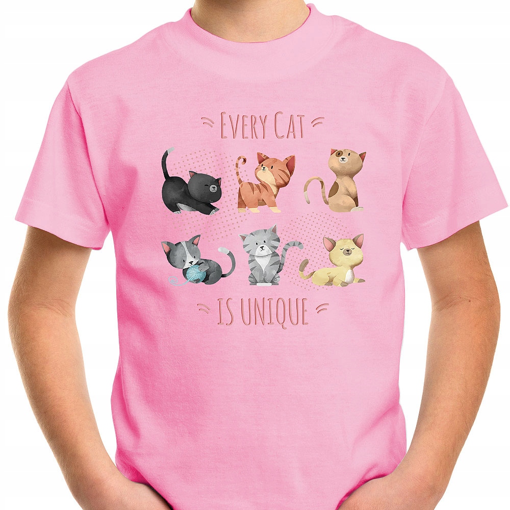 T-SHIRT KOSZULKA DLA DZIECKA KOTY KOTKI 116 SUPER JAKOŚĆ