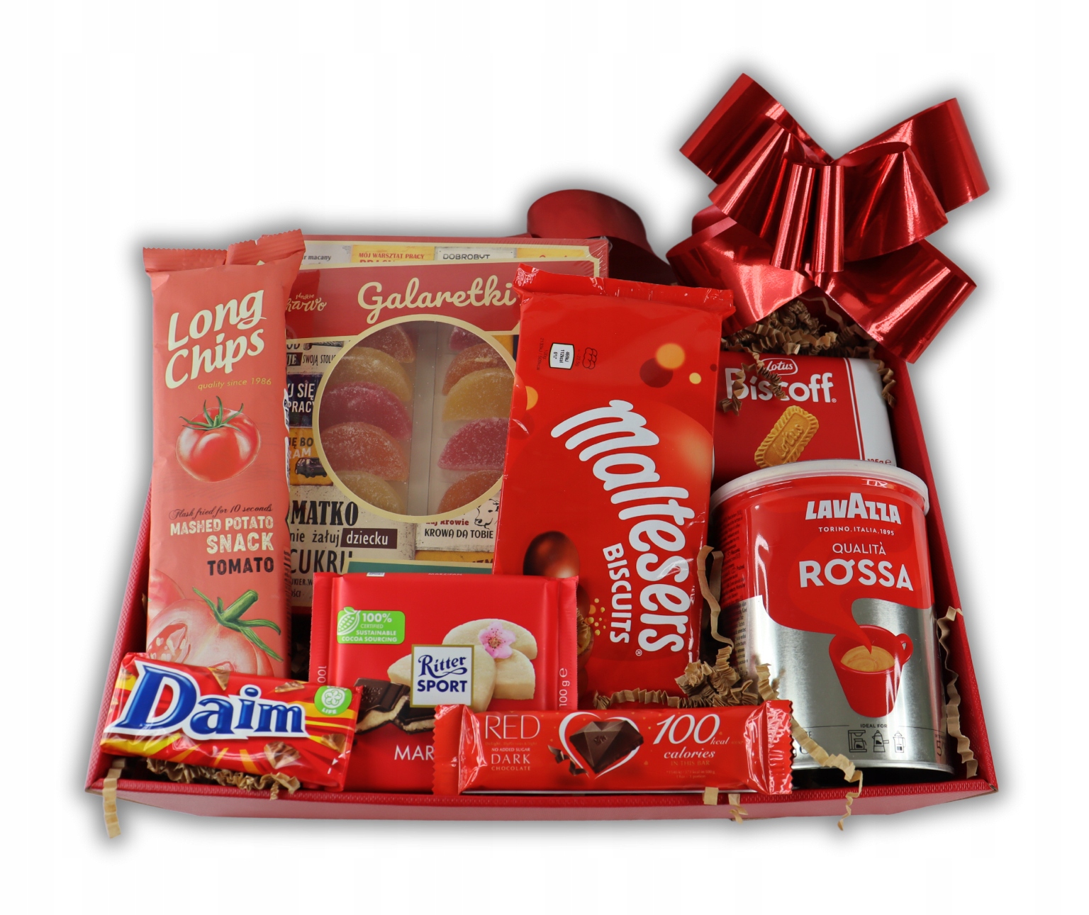 Levně Dárkový koš Red dárkové koše Dárek s dodávkou Dárkové boxy