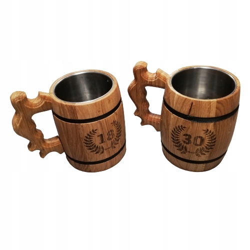 Pivní Sklenice Dřevěný Na Pivo gravírování k 20. narozeninám