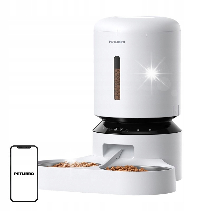 Petlibro Granary Automatický Dávkovač krmiva s dvojitou mísou Wifi 5 l