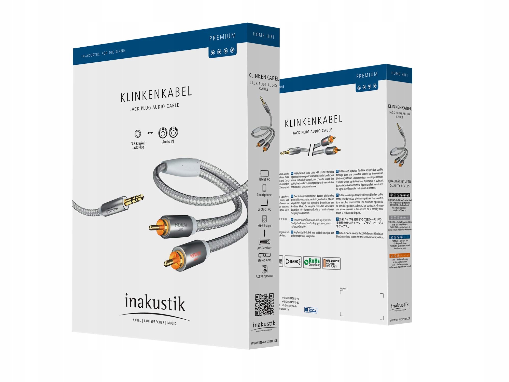 

Inakustik Premium Przewód wt. 3,5 str./2xRCA 1,5m