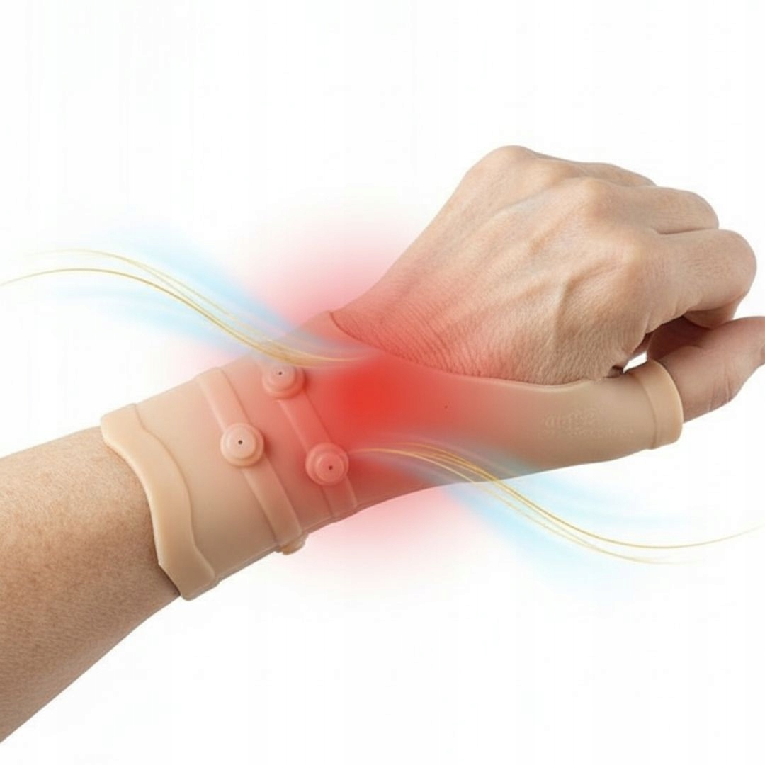 OPASKA MAGNETYCZNA NA NADGARSTEK DŁOŃ STABILIZATOR NADGARSTKA Z 6 MAGNESAMI Stan opakowania oryginalne