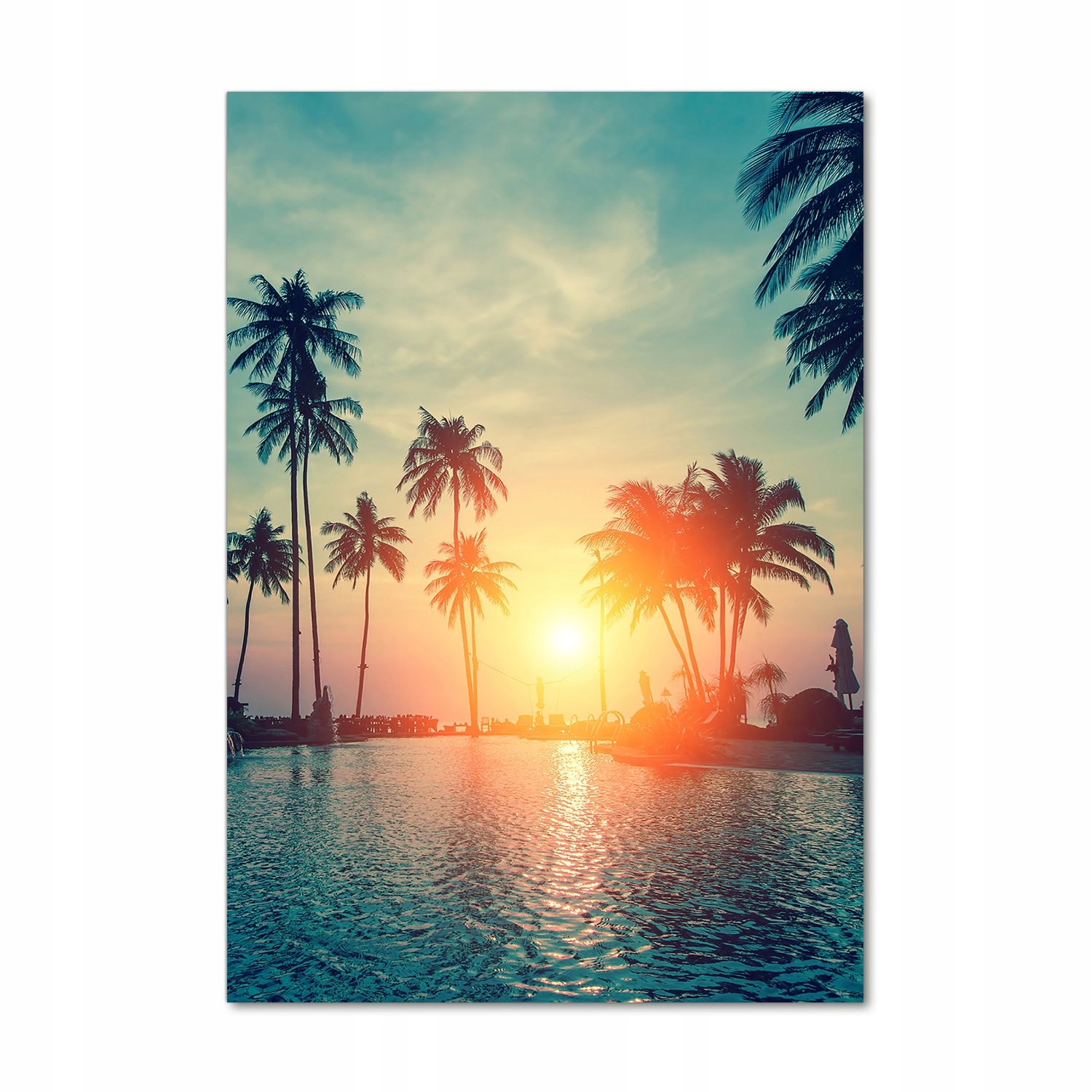 

Foto obraz szklany pionowy Tropikalna plaża 70x100