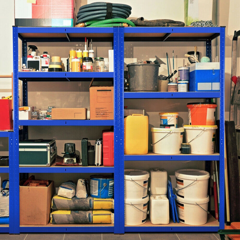 REGAŁ MAGAZYNOWY METAL GARAŻU PIWNICY Niebieski Liczba półek 5