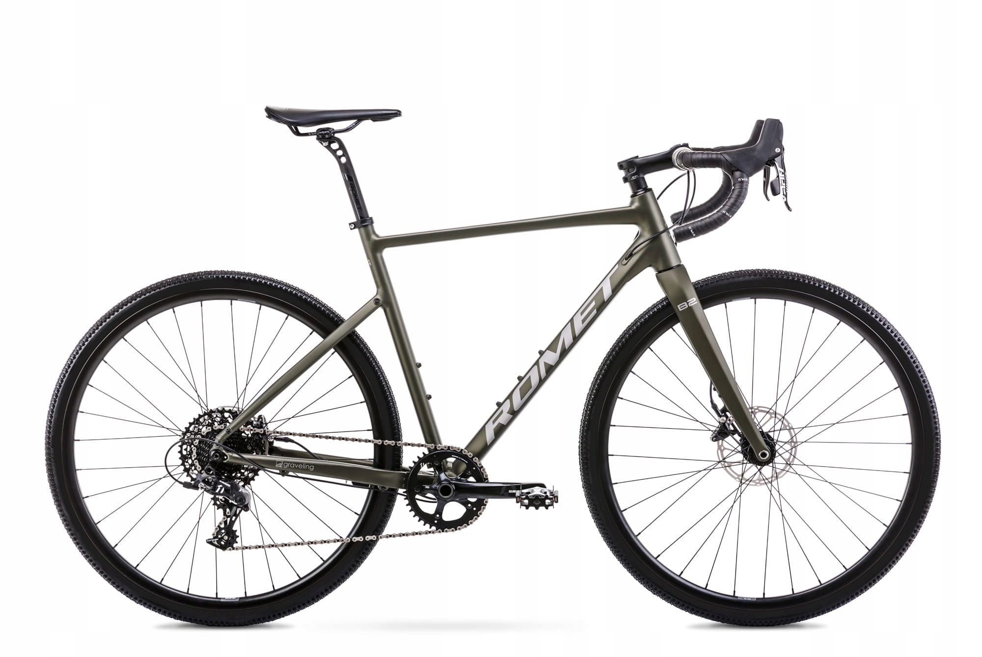 Rower gravelowy Romet Boreas 2 2023 zielony 52 CM Gravel
