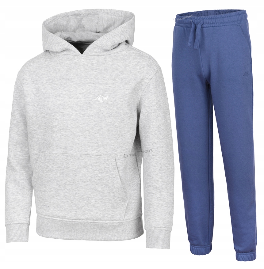 4F Ocieplany Chłopięcy Dres Komplet Bluza Kangurka Spodnie rozm 158