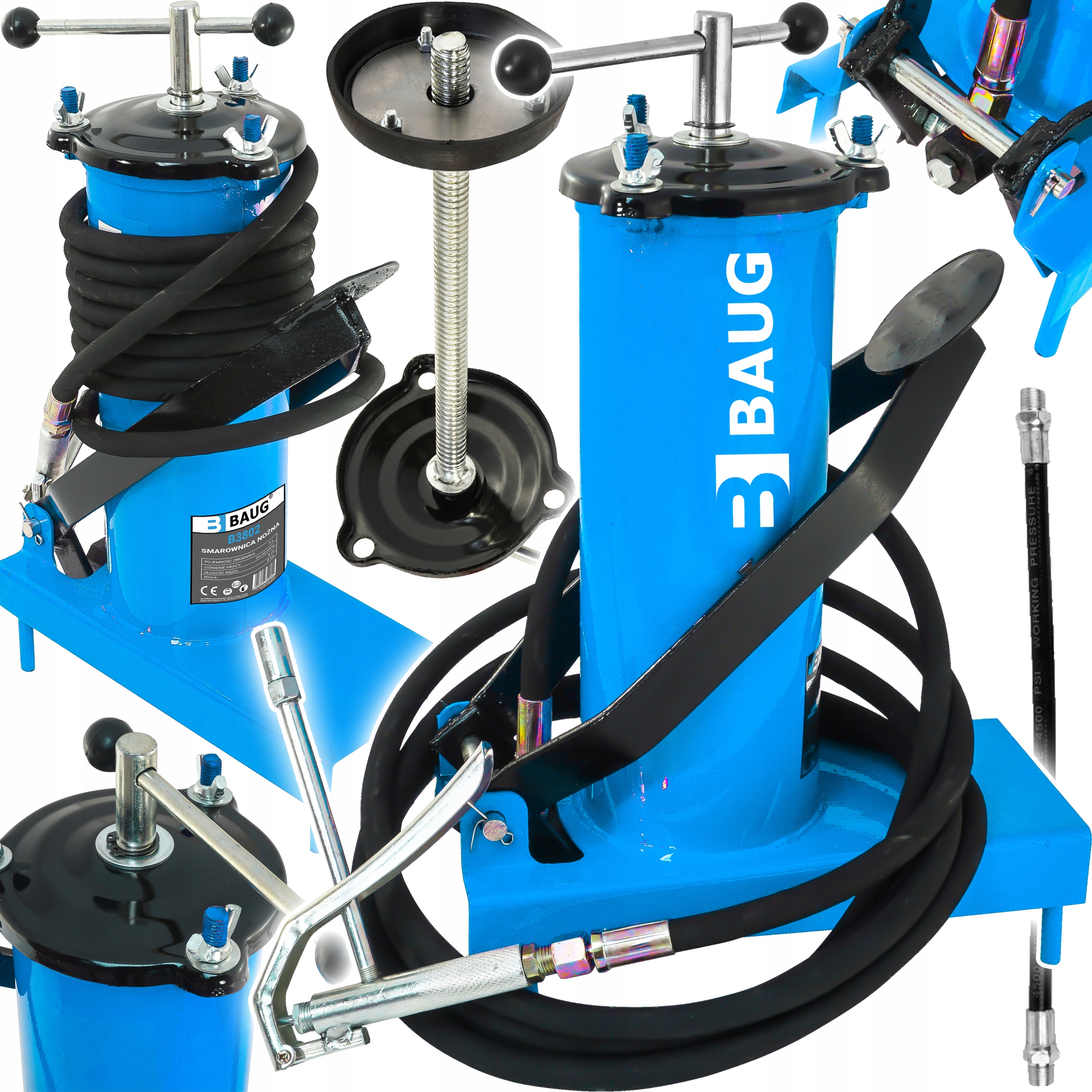 Tawotnica Nožní Maznice 3L 4 m Hadice Koncovka Baug