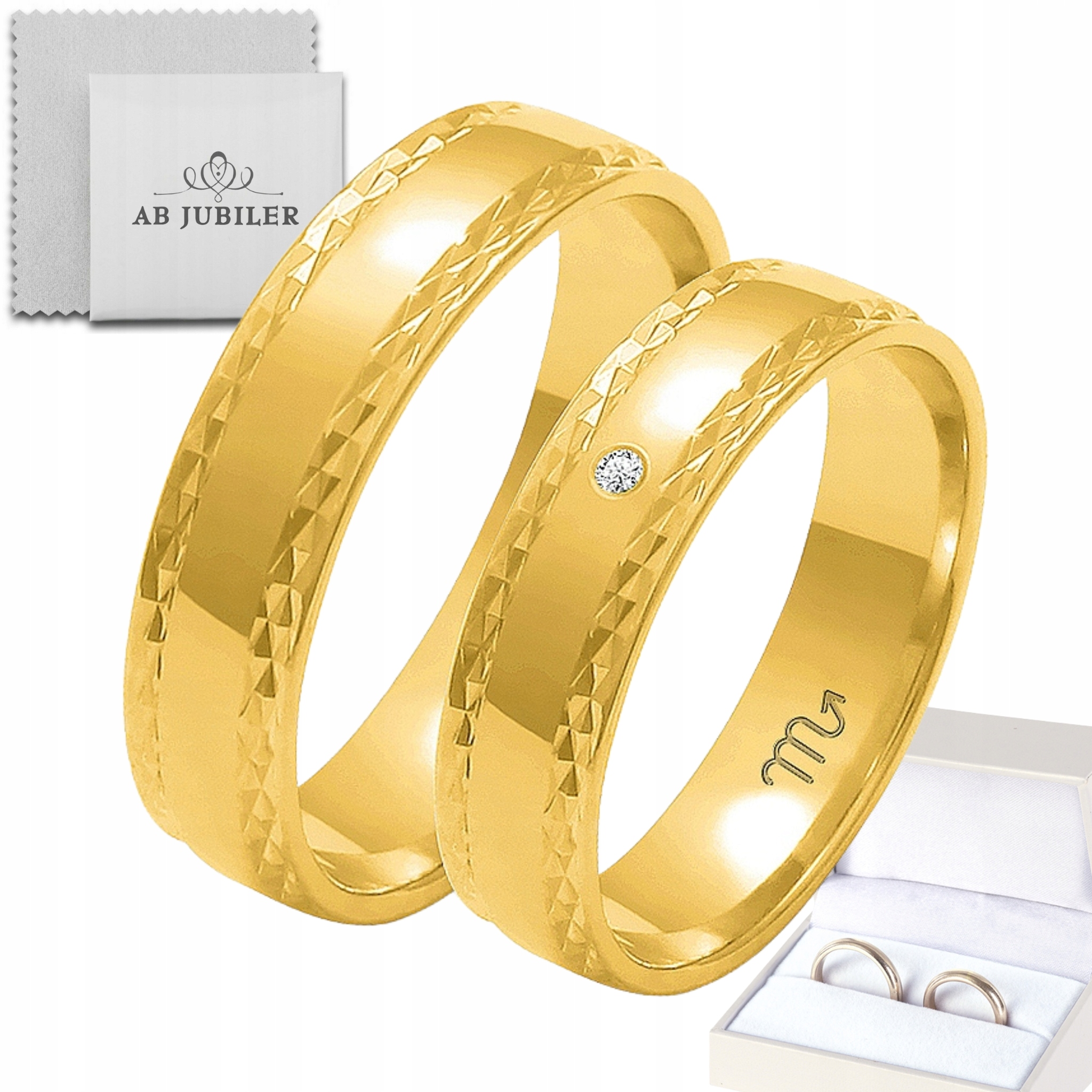 Zlaté Prsteny 14K 4 mm Zirkon id O-104