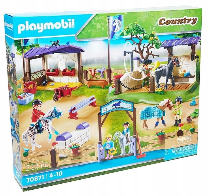 PLAYMOBIL E4008789708717 Country 70871Turniej jeździecki z myjnią dla koni
