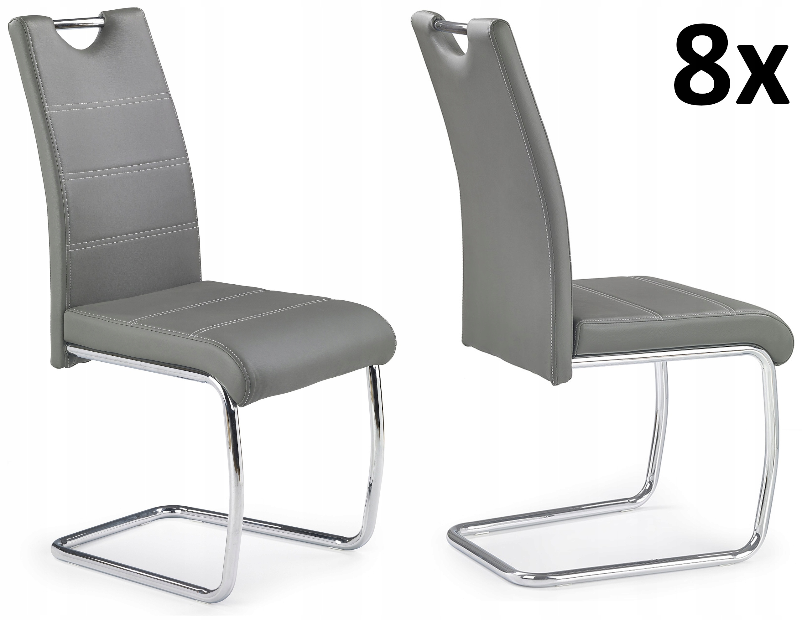 

8X Krzesła Do Kuchni Jadalni Salonu K211 Szare