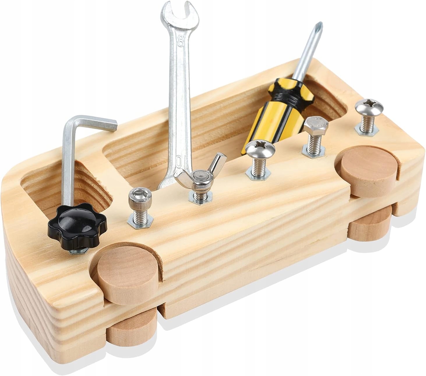 TABLICA DESKA WKRĘCANIE ŚRUB NAUKA DZIECKA ZŁOTA RĄCZKA ZABAWA ROZWOJOWA EAN (GTIN) 8771515127