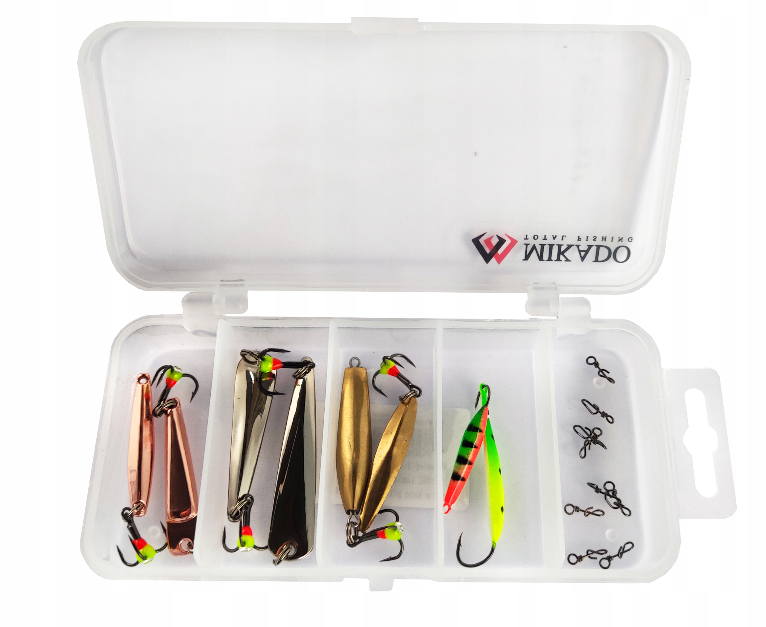 

Zestaw Błystek podlodowych Mikado pudełko na lód