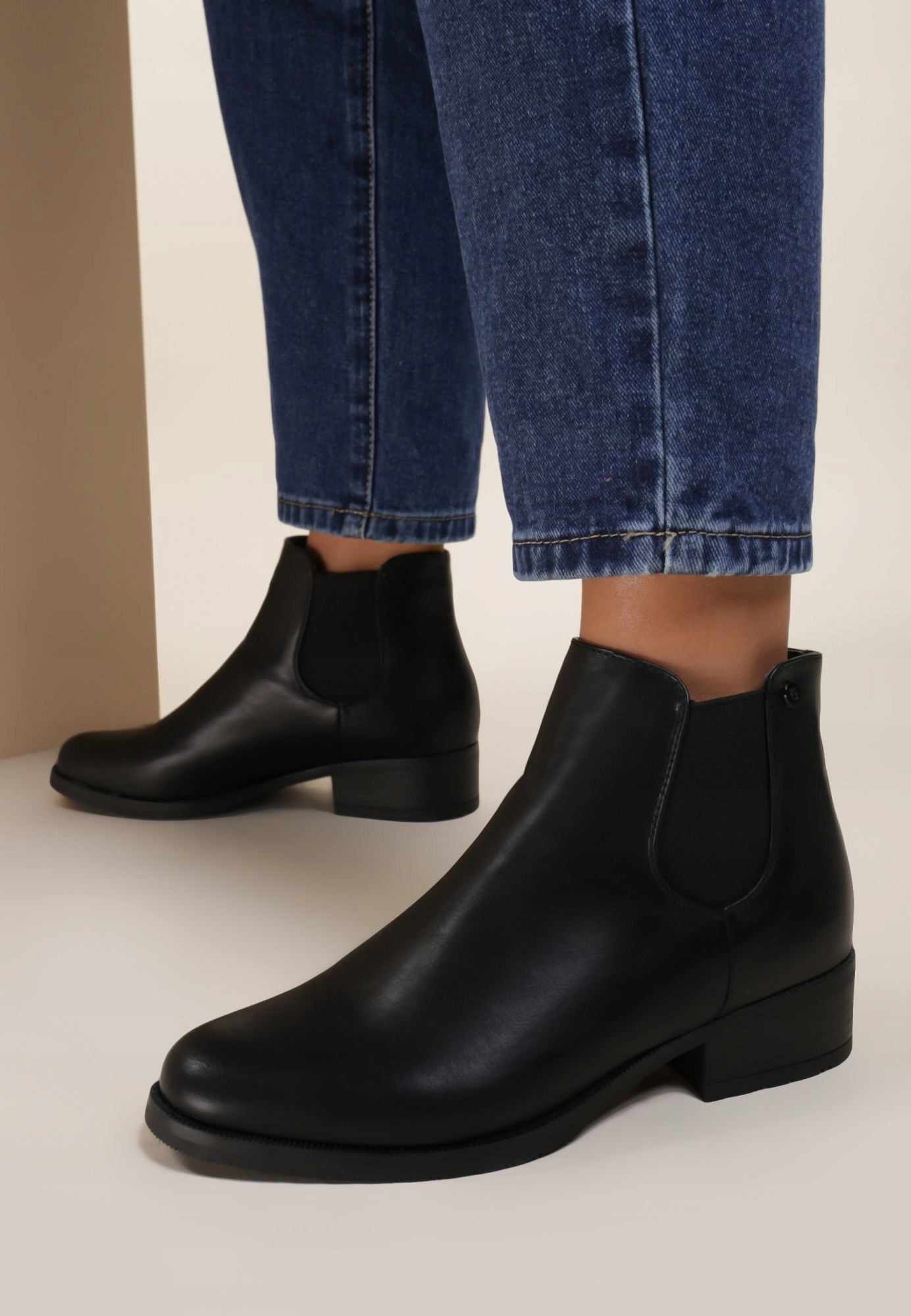 Renee Czarne Botki damskie 36 Ekoskóra