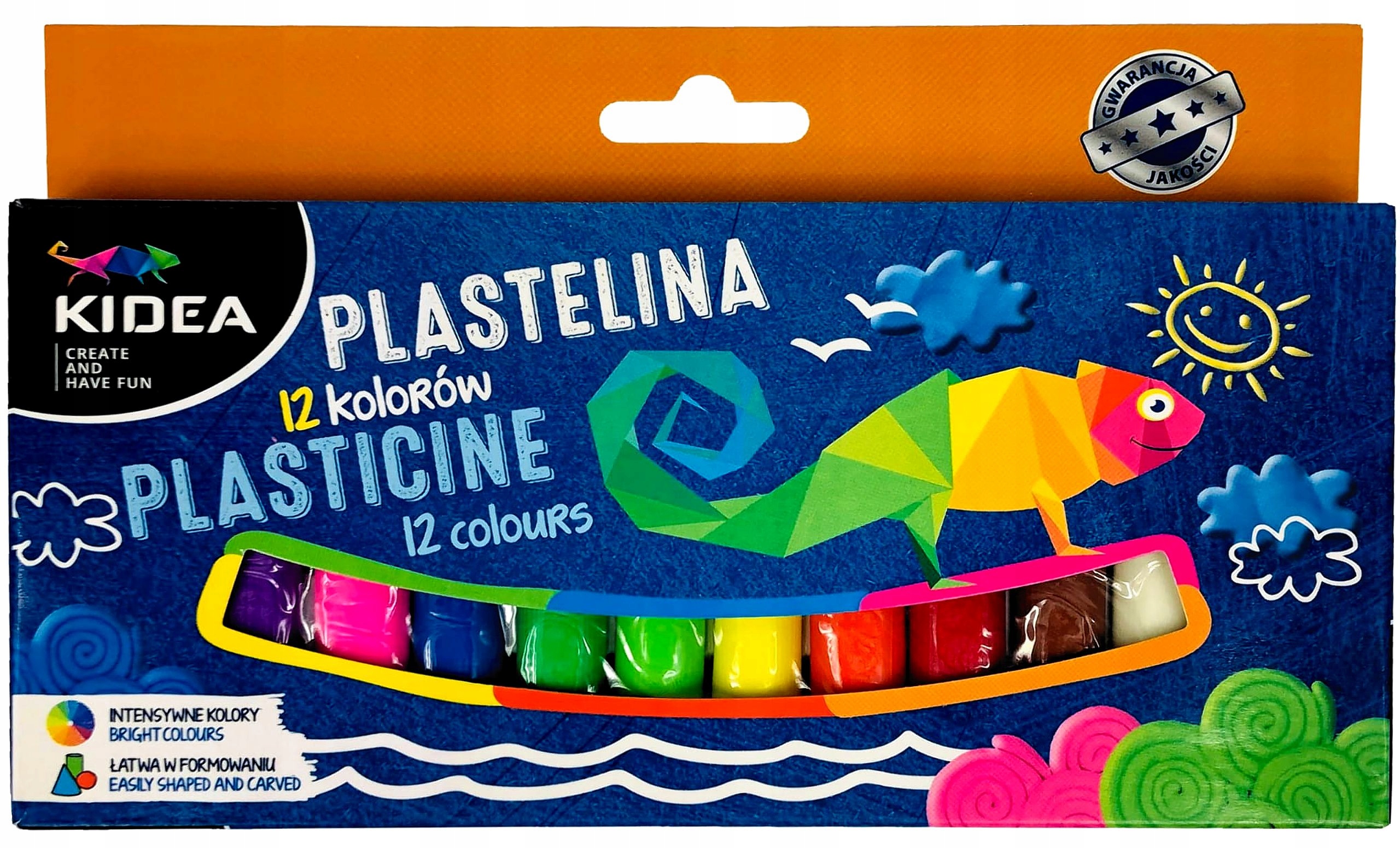 

Plastelina Szkolna 12 Intensywnych Kolorów Kidea