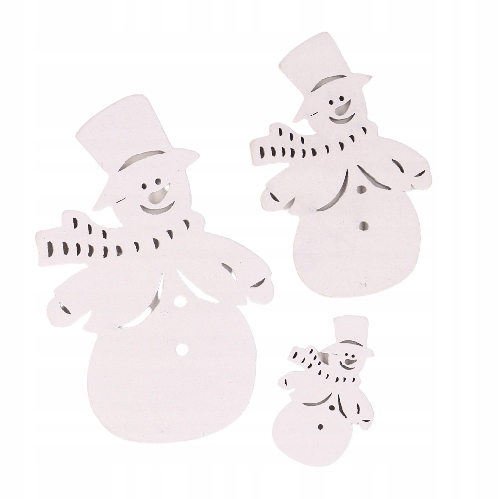 

Bałwanki drewniane białe zawieszki 12szt