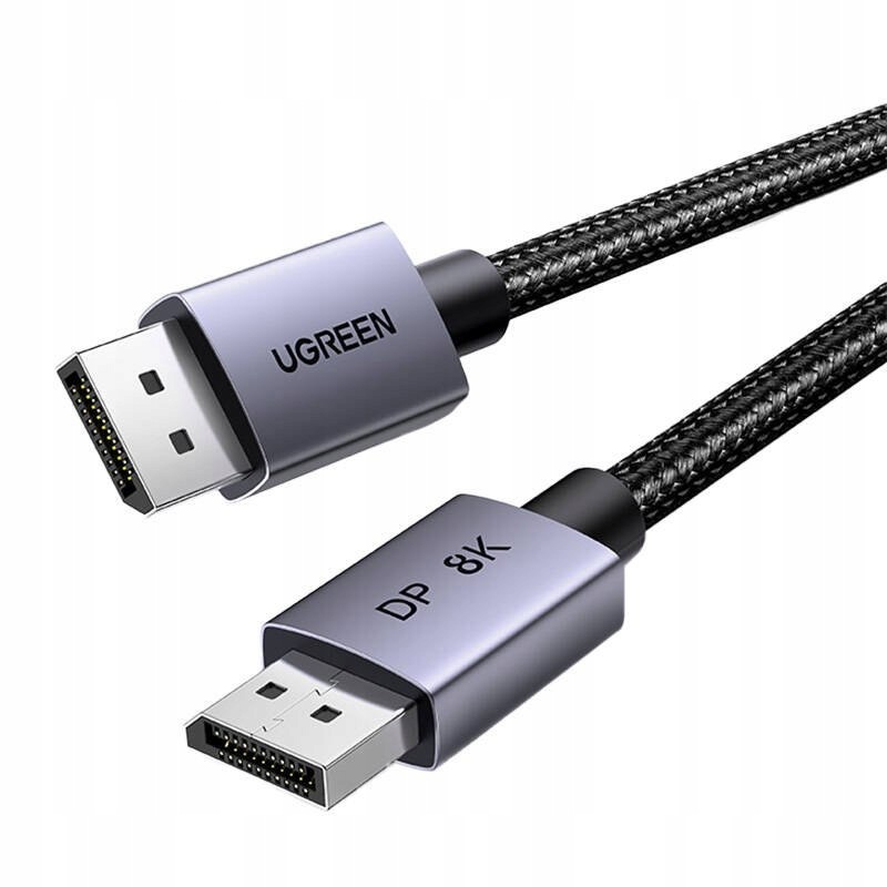 Kabel Ugreen DP120 DisplayPort 1.4 1m (czarny)