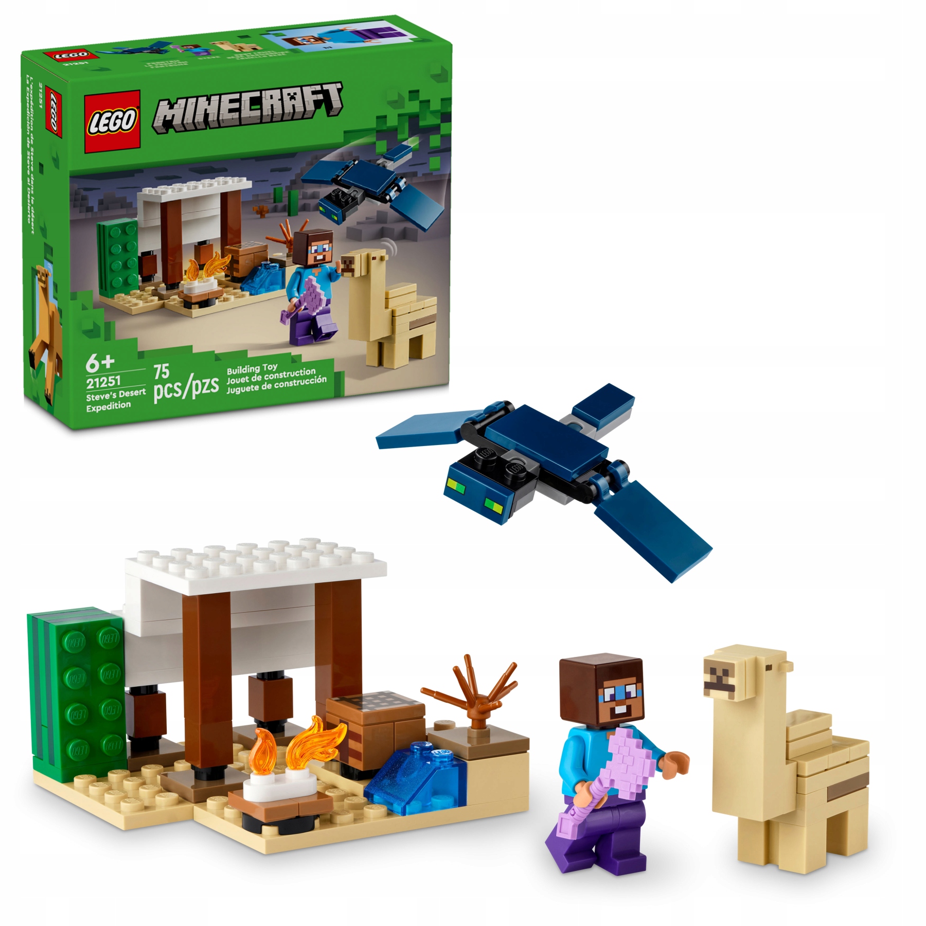 LEGO Minecraft Pustynna wyprawa Steve’a 21251 - 75 elementów dla dzieci +6