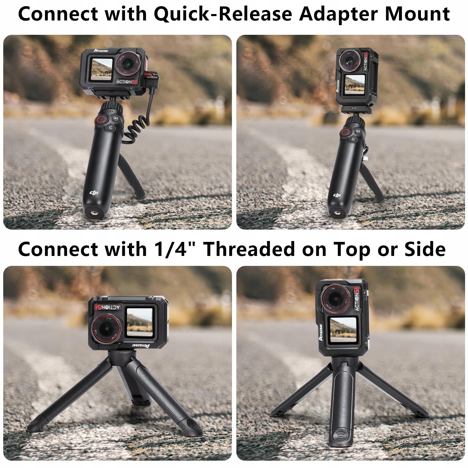 AMAZEAR Aluminiowa Obudowa Do DJI Osmo Action 3 4 5 Pro Akcesoria — miniatura 7