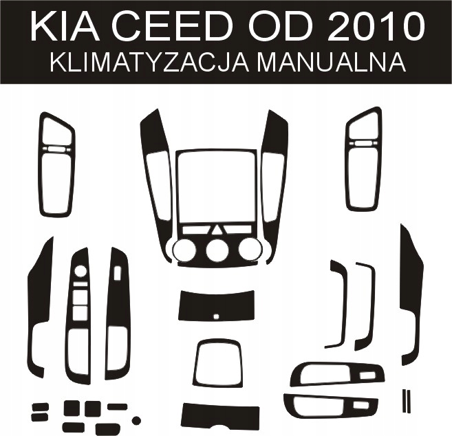 KIA CEED 2010 OKLEINA KOKPITU PANEL 3D OKLEINY Length 90 cm