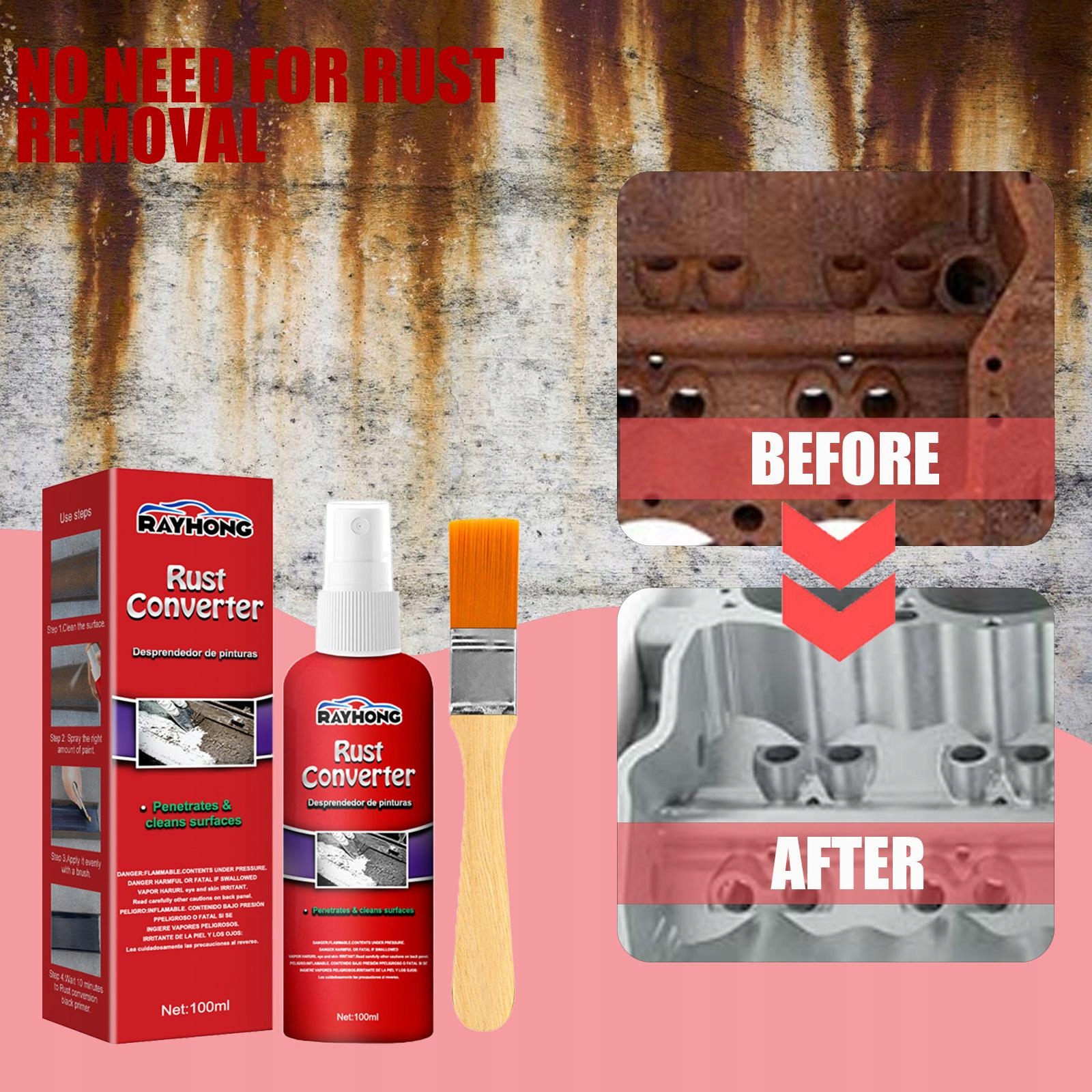 Wielozadaniowy inhibitor rdzy , Rust Converter , Marka bez marki