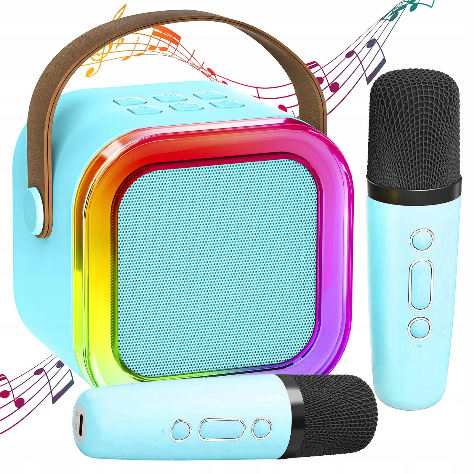 VOLLKLANG Karaoke Dla Dzieci Z 2 Mikrofonami Zestaw Prezent Dla Dzieci — miniatura 8