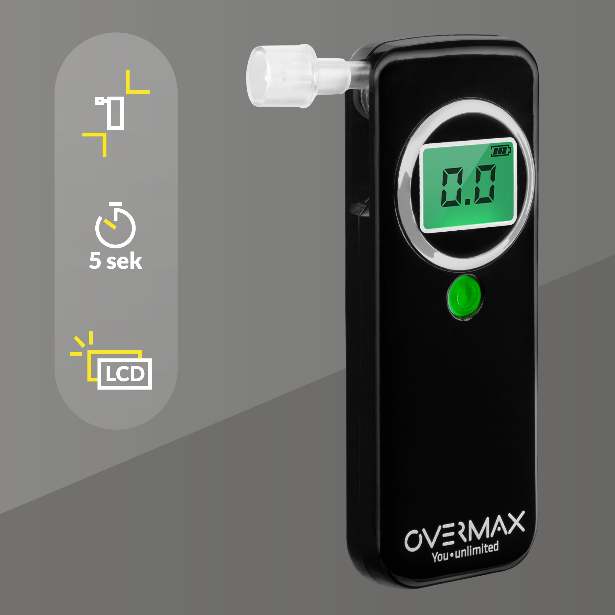 PROFESJONALNY ALKOMAT POLICYJNY PORĘCZNY + KALIBRACJA FREE 24 m PROMOCJA Model AD-02