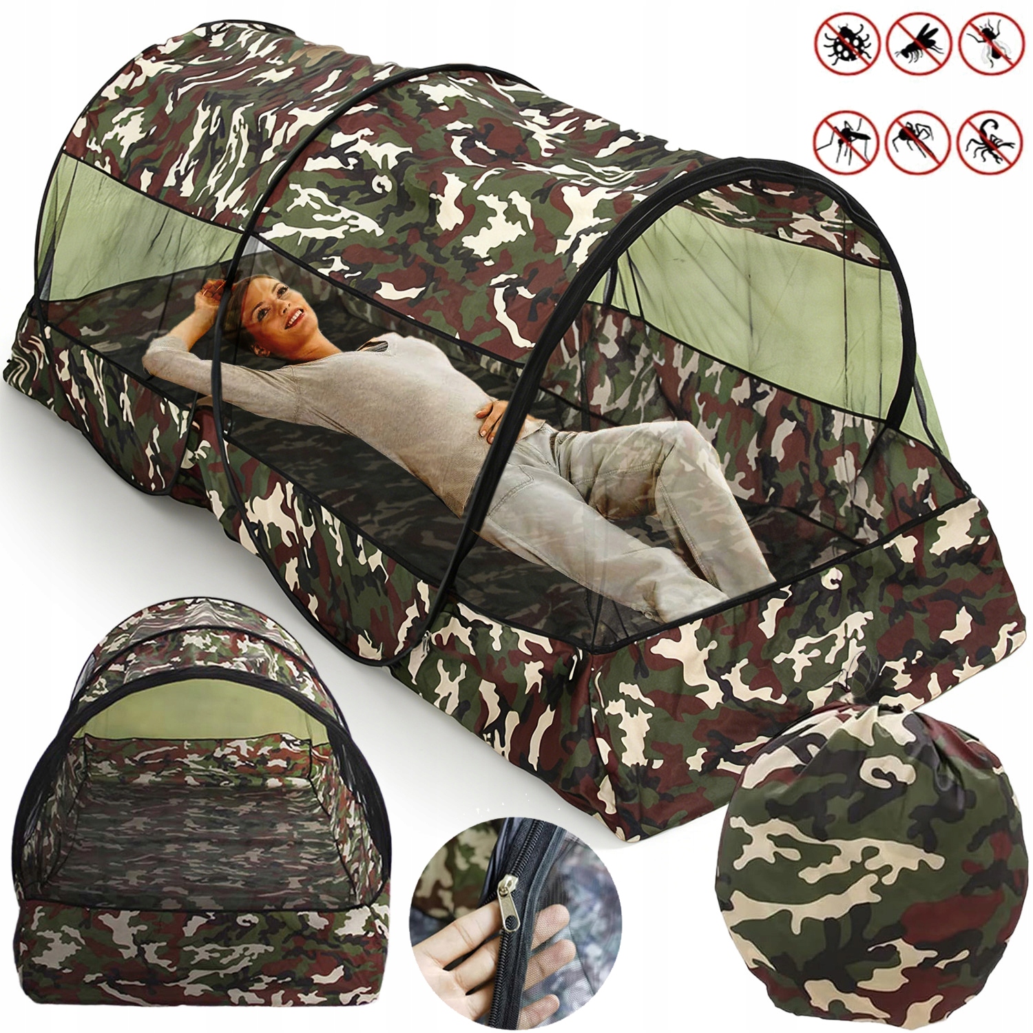 Stan 1 Sobový Kamuflážní S Taškou Na Skladování