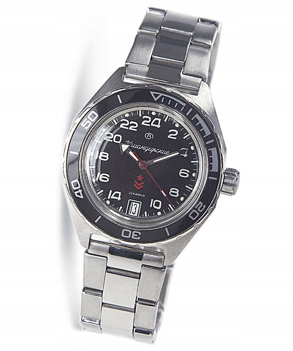 Hodinky Vostok Komandirské Retro Černé 650541B 20ATM