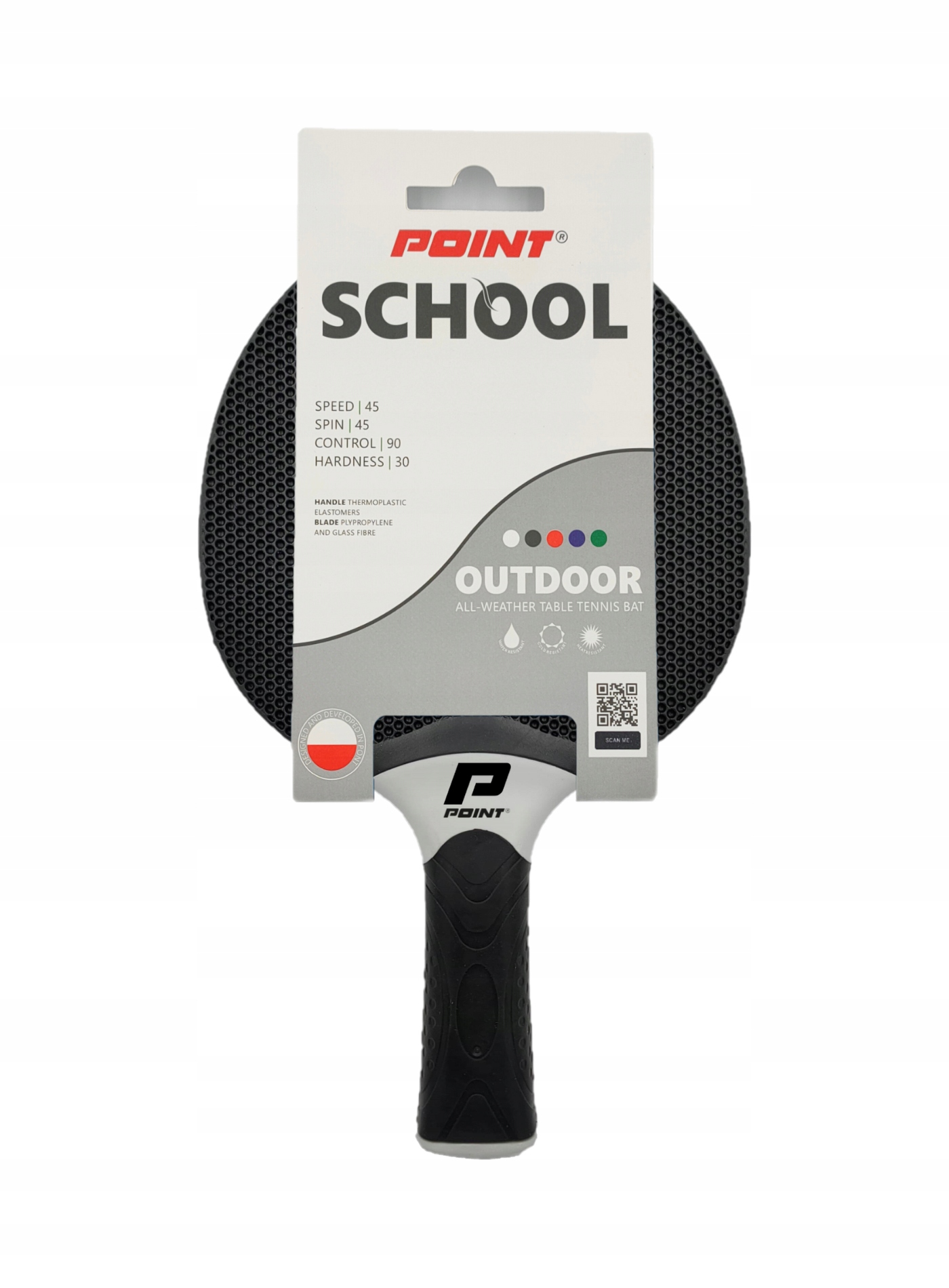 Rakietka Do Tenisa Stołowego POINT SCHOOL BLACK
