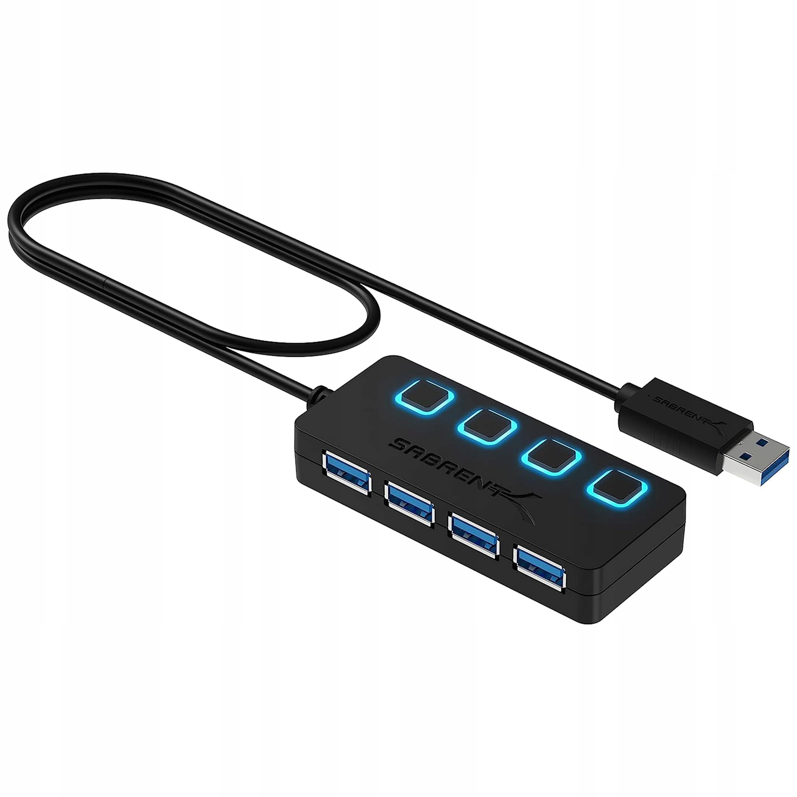 Sabrent Koncentrator Usb 3.0 4 Porty 5Gbps Niezależne Przełączniki HB-UM43