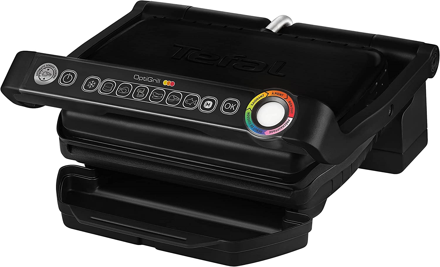 Elektrický kontaktní optický gril Tefal OptiGrill GC7058 černý 2000 W